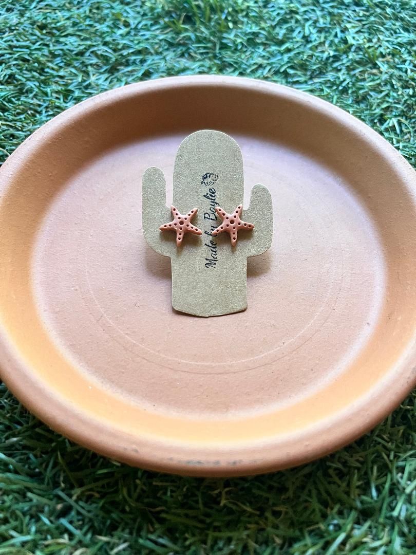 Star Fish Clay Earrings