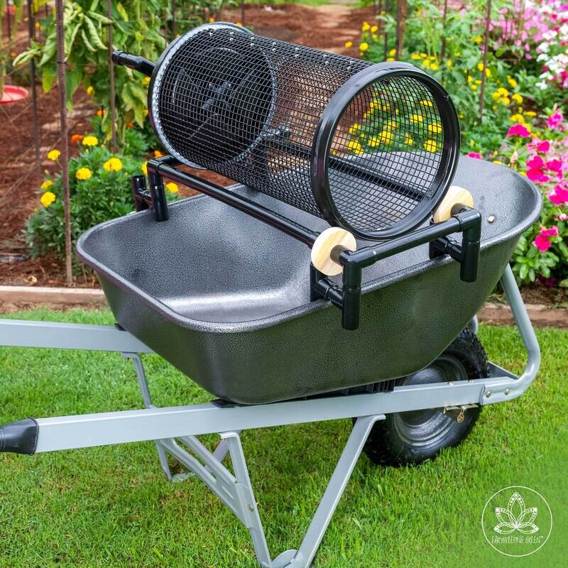 New Wheeled Rolling Garden Sifter heavy duty 19 gauge wire 1/2 inch screen. Additional 1/4 inch screen.              FREE SHIPPING inside USA continent!               NO SHIPPING TO AUSTRALIA (Sorry)