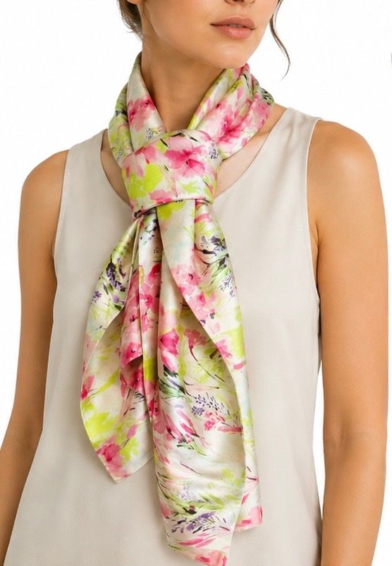 Tuch Fiore aus Seiden-Satin Tuch Fiore aus Seiden-Satin