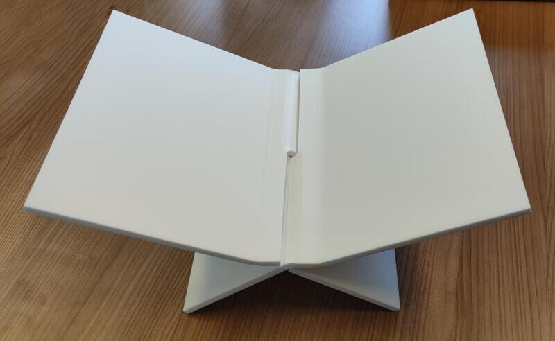 Boekenstandaard Middel Perspex - Mat Wit