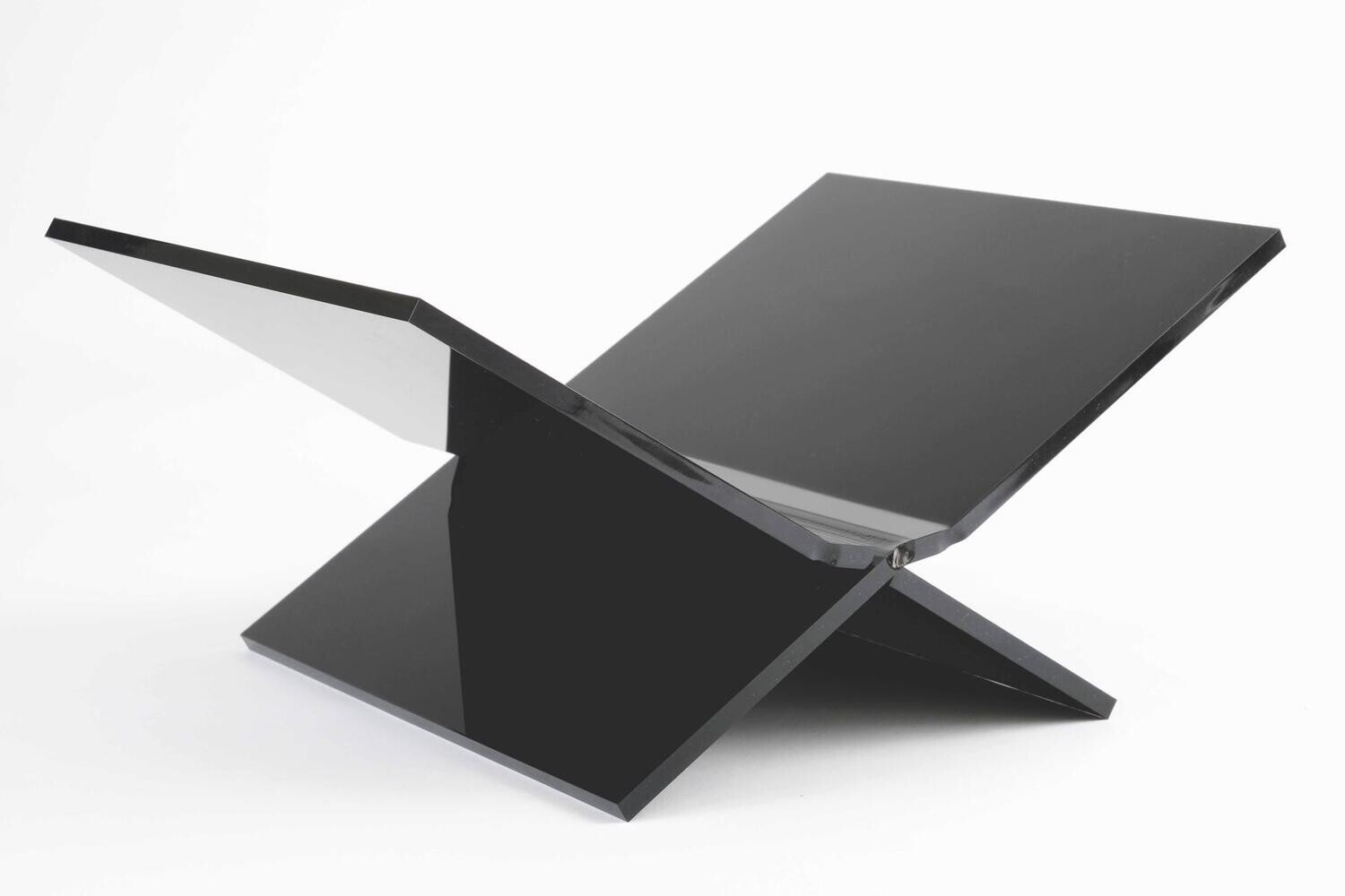 Boekenstandaard Middel Perspex - Mat Zwart