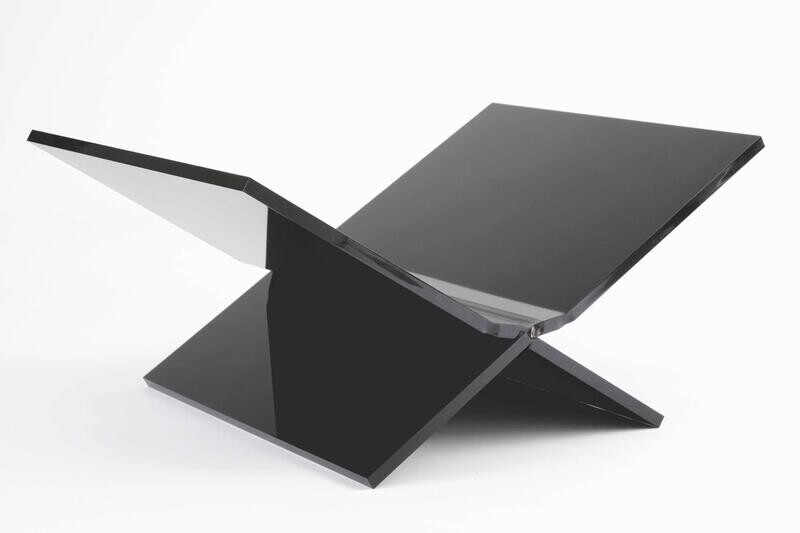 Boekenstandaard Middel Perspex - Mat Zwart