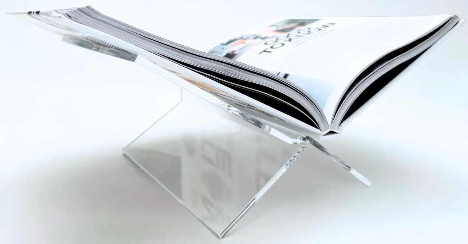 Boekenstandaard Perspex Middel - Transparant