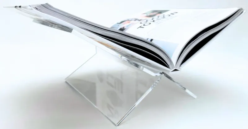 Boekenstandaard Perspex Middel - Transparant