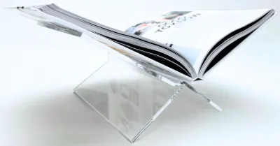 Boekenstandaard Perspex Middel - Transparant