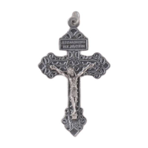 CRUCIFIX PARDON SILVER 55MM