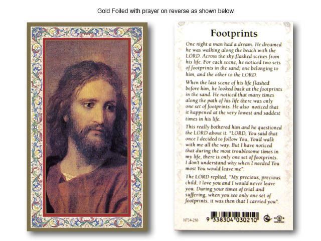 HOLY CARD - FOOTPRINTS