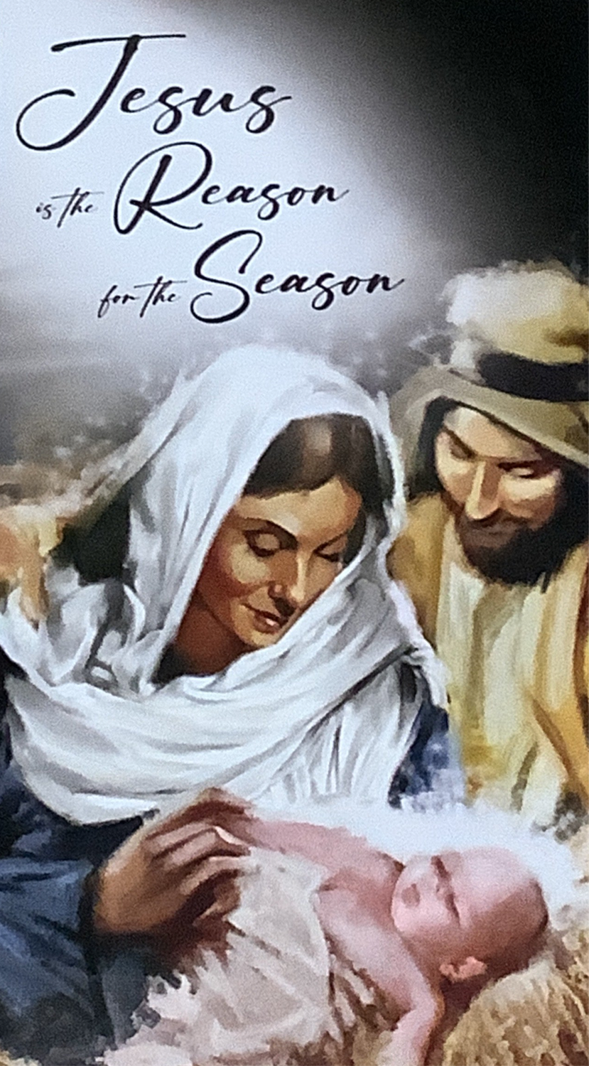 CHRISTMAS - INDIVIDUAL HOLY CARD CHRISTMAS IS THE REASON