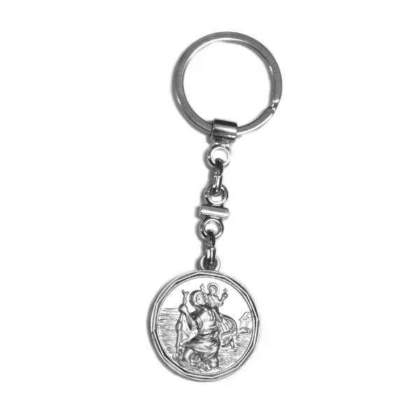 KEYRING ST CHRISTOPHER MEDAL