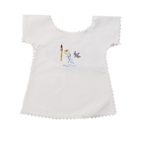 BAPTISM BIB DOVE AND CANDLE