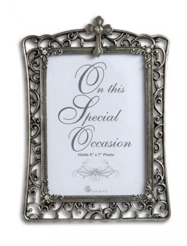 PHOTO FRAME WITH CROSS 5 X 7"