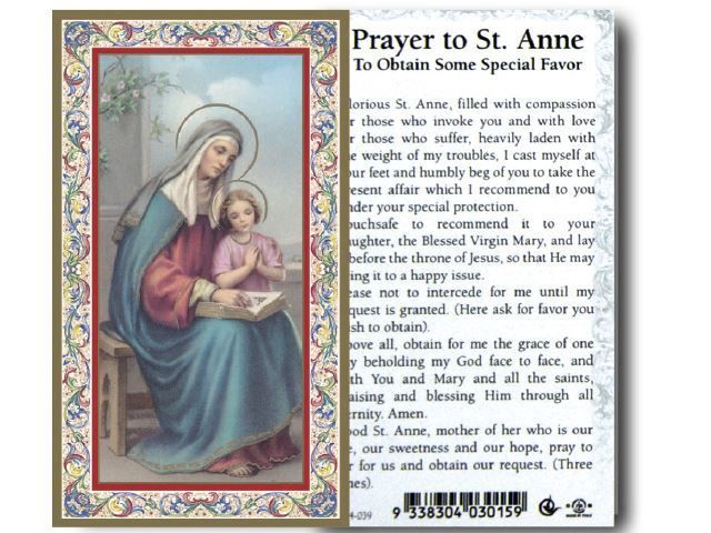 HOLY CARD - ST ANNE