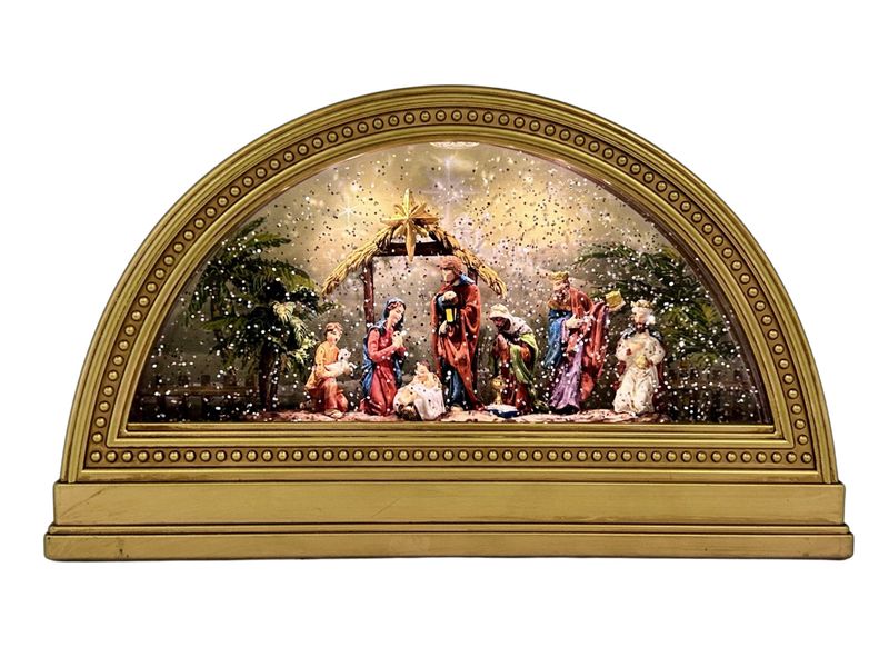 CHRISTMAS - NATIVITY SET WITH WATER SPINNING