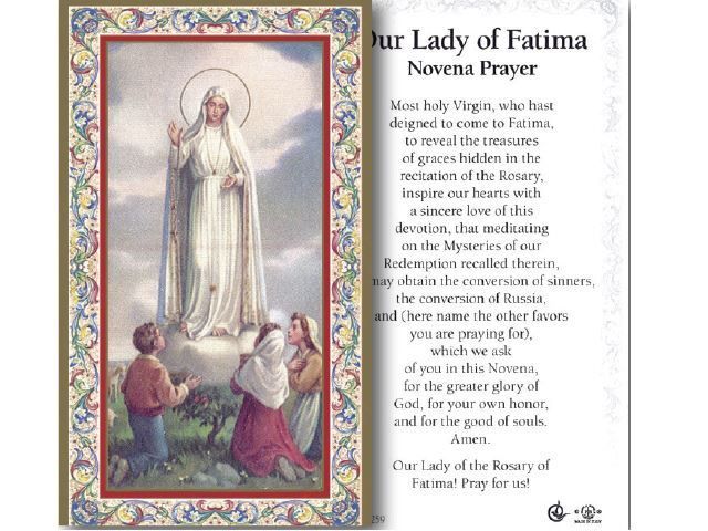 HOLY CARD - OUR LADY OF FATIMA