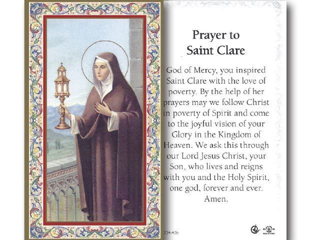HOLY CARD - ST CLARE