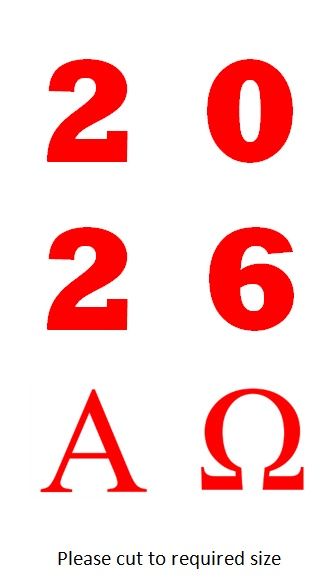 PASCHAL TRANSFER NUMBERS ADHESIVE 2026