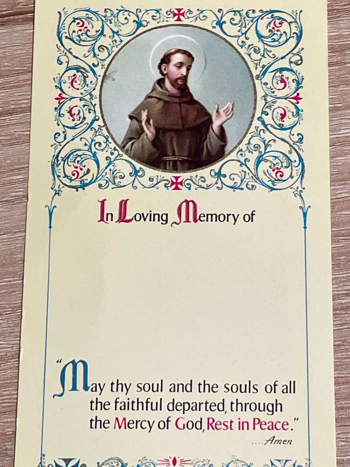 HOLY CARD - PRAYER OF SAINT FRANCIS