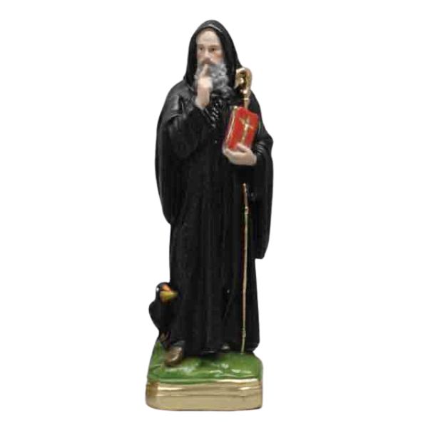 STATUE PLASTER ST BENEDICT 30CM