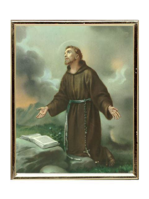 GOLD FRAME ST FRANCIS