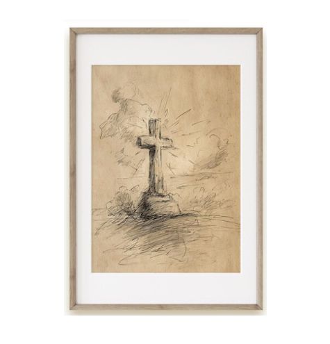 FRAMED SKETCH - CROSS