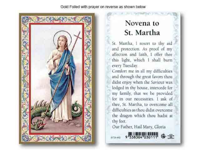 HOLY CARD - ST MARTHA