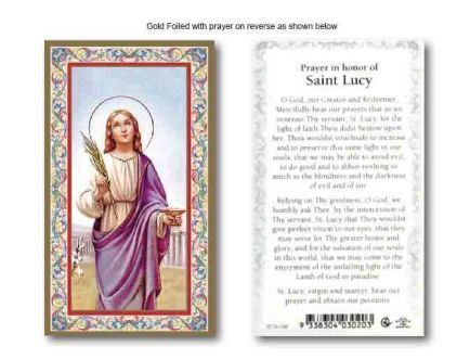 HOLY CARD - ST LUCY