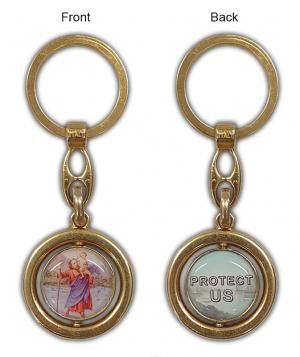 ST CHRISTOPHER PROTECT ME KEYRING