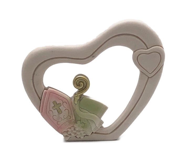 CONFIRMATION HEART ORNAMENT RESIN