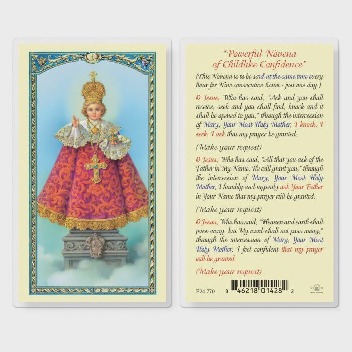 HOLY CARD - INFANT OF PRAGUE