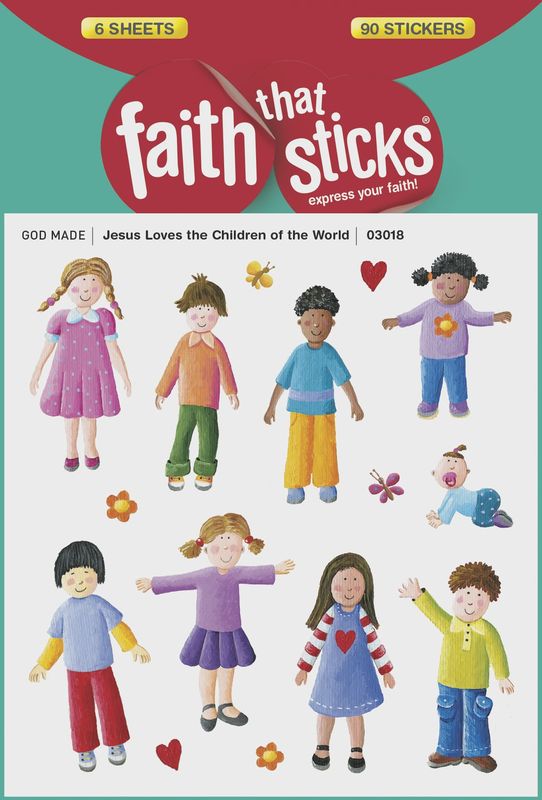 STICKERS - JESUS LOVES THE CHILDREN OF THE WORLD