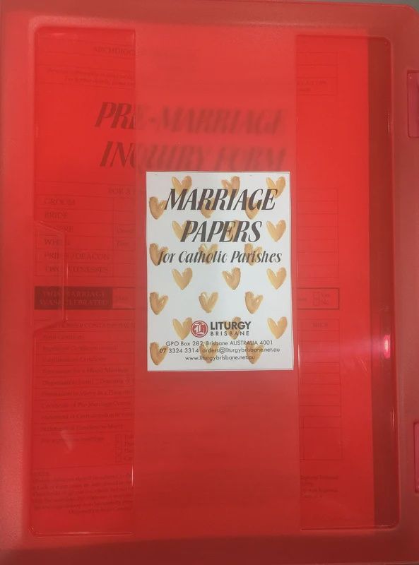 MARRIAGE PAPERS FOR PARISHES