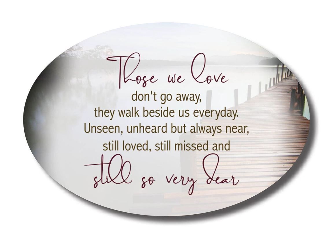 PLAQUE OVAL CERAMIC - THOSE WE LOVE