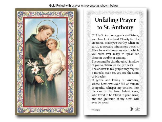 HOLY CARD - ST ANTHONY