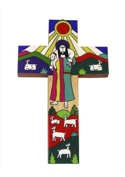 EL SALVADOR CROSS GOOD SHEPHERD AND SUN 25cm