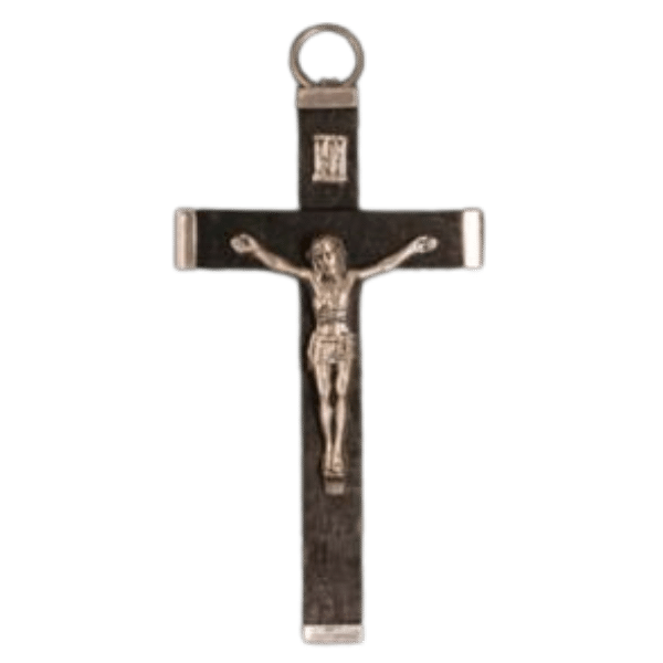 CRUCIFIX WOOD BLACK 60MM