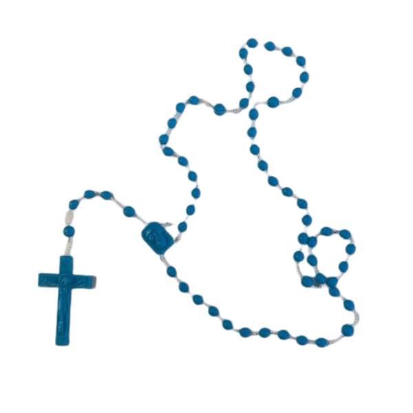 ROSARY PLASTIC WITH NYLON CORD - BLUE