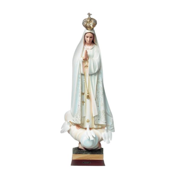 PLASTIC STATUE OUR LADY OF FATIMA 39CM