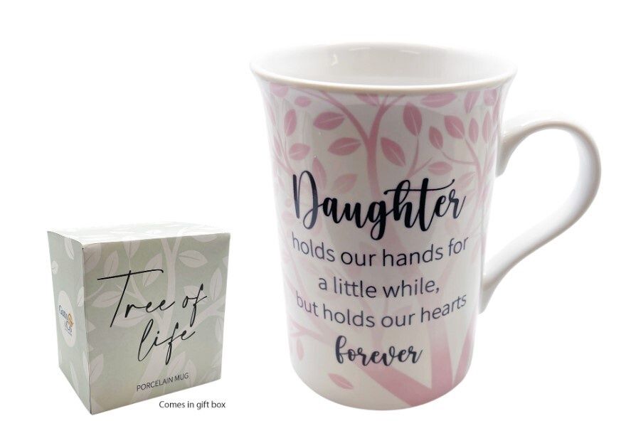 PORCELAIN MUG TREE OF LIFE DAUGHTER