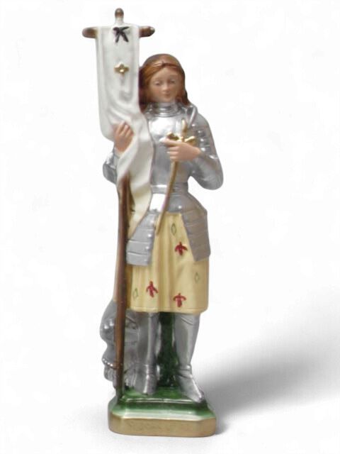 STATUE PLASTER ST JOAN OF ARC 23CM