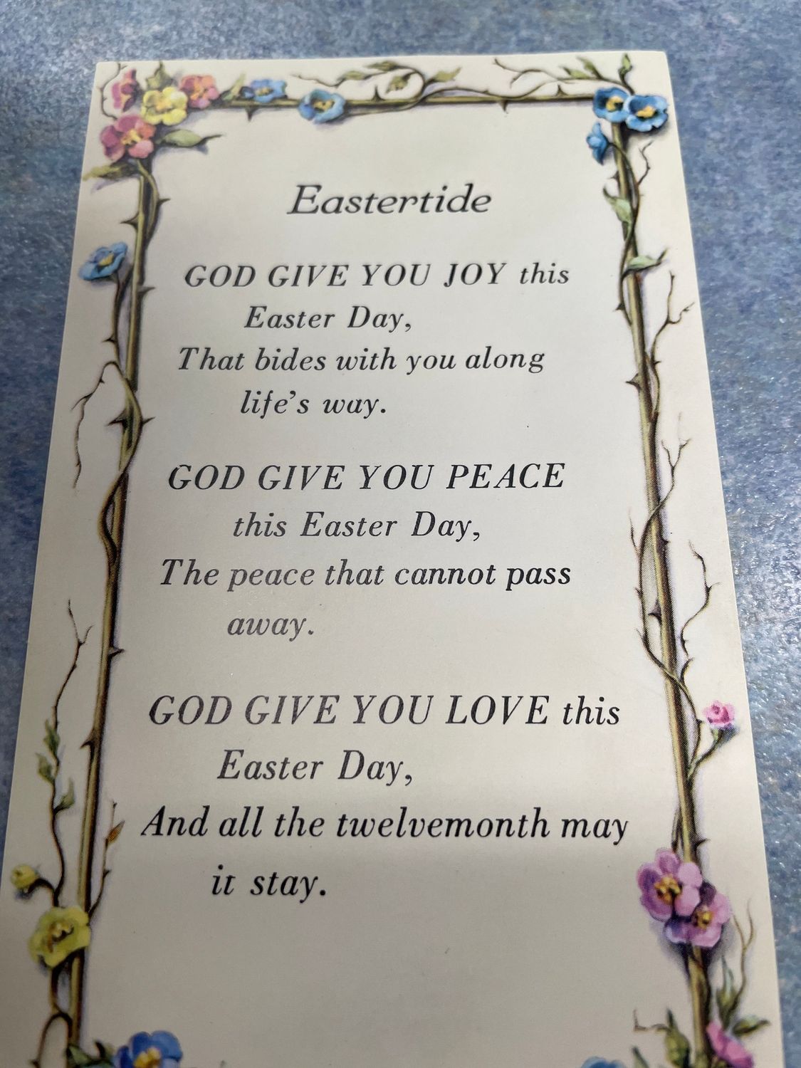 HOLY CARD - EASTERTIDE