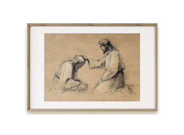 FRAMED SKETCH - JESUS CLEANSES THE LEPER