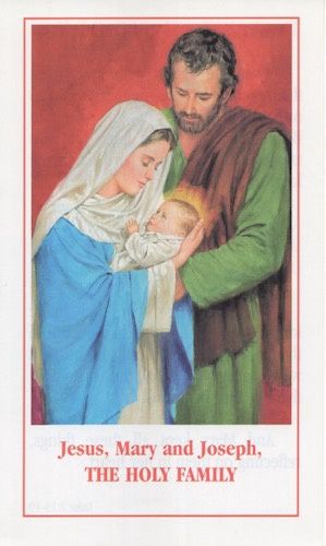 HOLY CARD - HOLY FAMILY