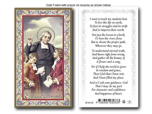 HOLY CARD - ST JOANNES DE LA SALLE