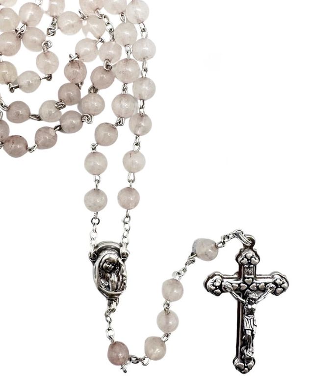 ROSARY GENUINE ROSE QUARTZ