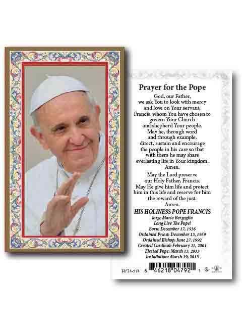 HOLY CARD - POPE FRANCIS