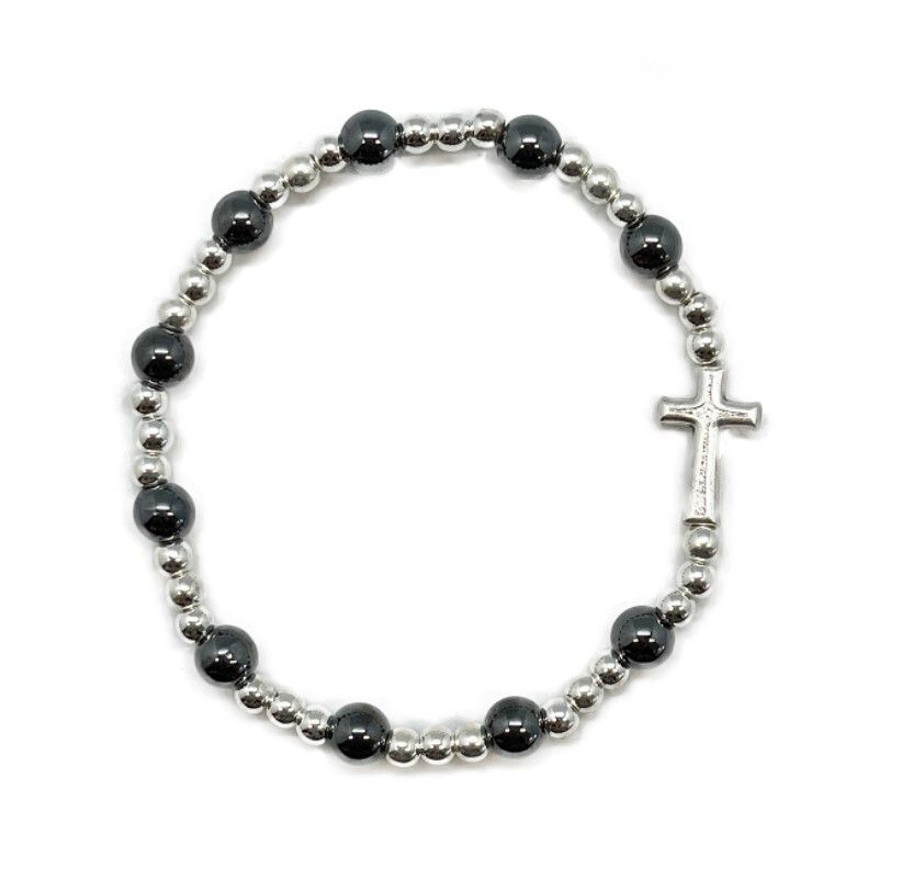 PRECIOUS STONE BRACELET - HEMATITE