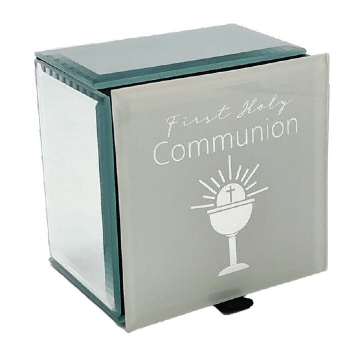 COMMUNION MIRROR/GLASS TRINKET BOX