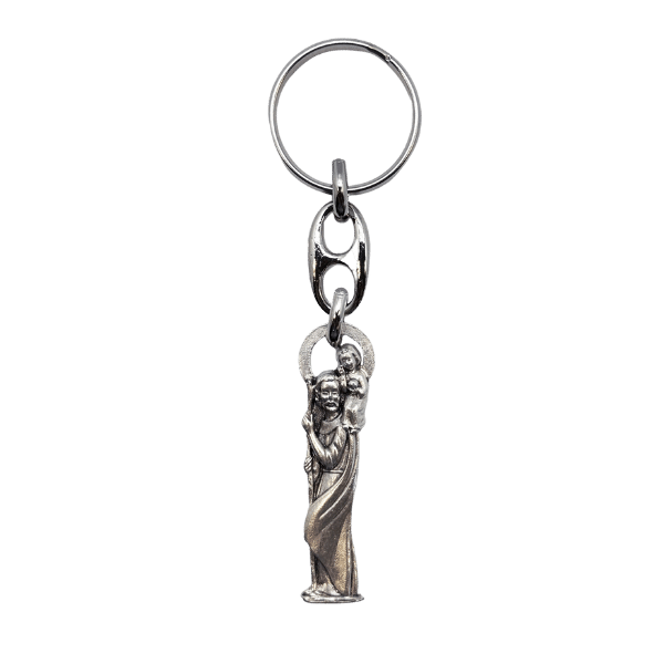 KEYRING ST CHRISTOPHER 100 X 15MM