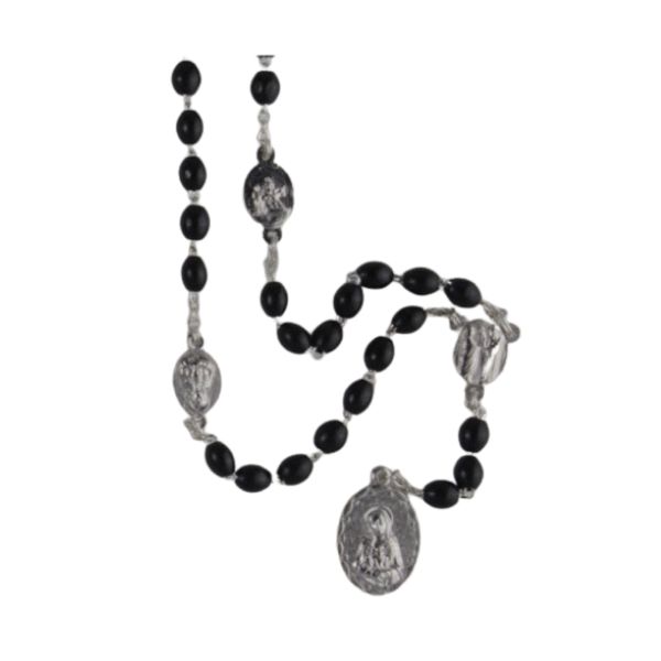ROSARY SVEEN DOLOR WITH WOOD BEADS BLACK
