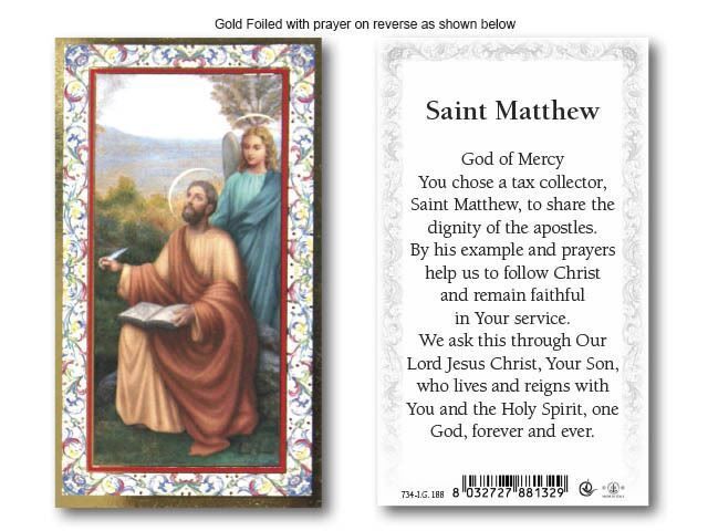HOLY CARD - ST MATTHEW